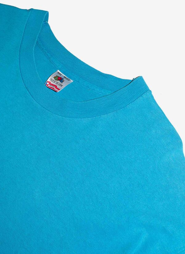 VINTAGE 90s BASIC T-SHIRT BLUE – Bild 3