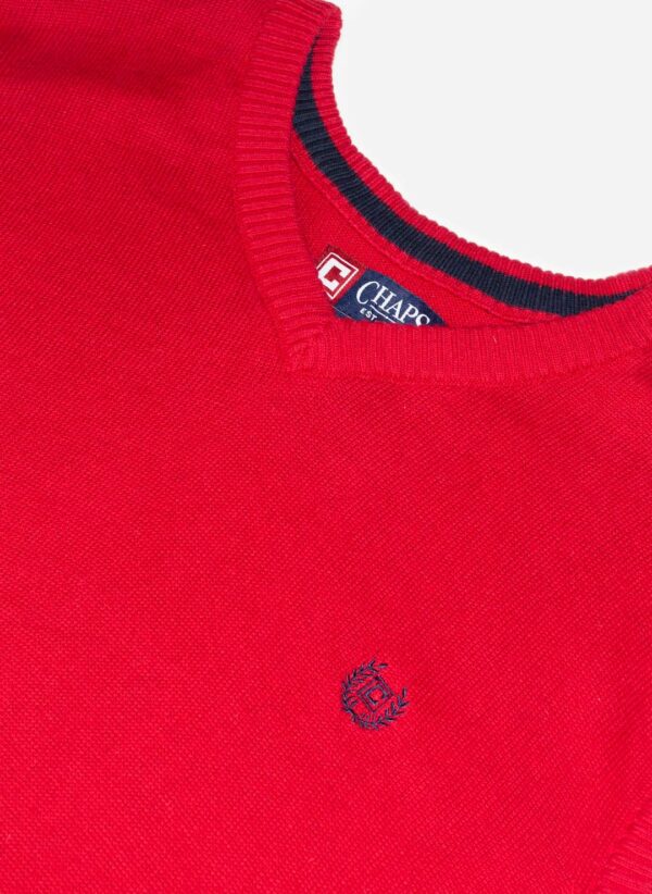 CHAPS SWEATER VEST ROT – Bild 3