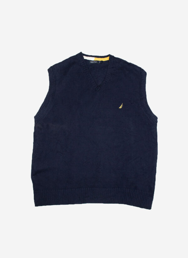 NAUTICA KNIT VEST NAVY