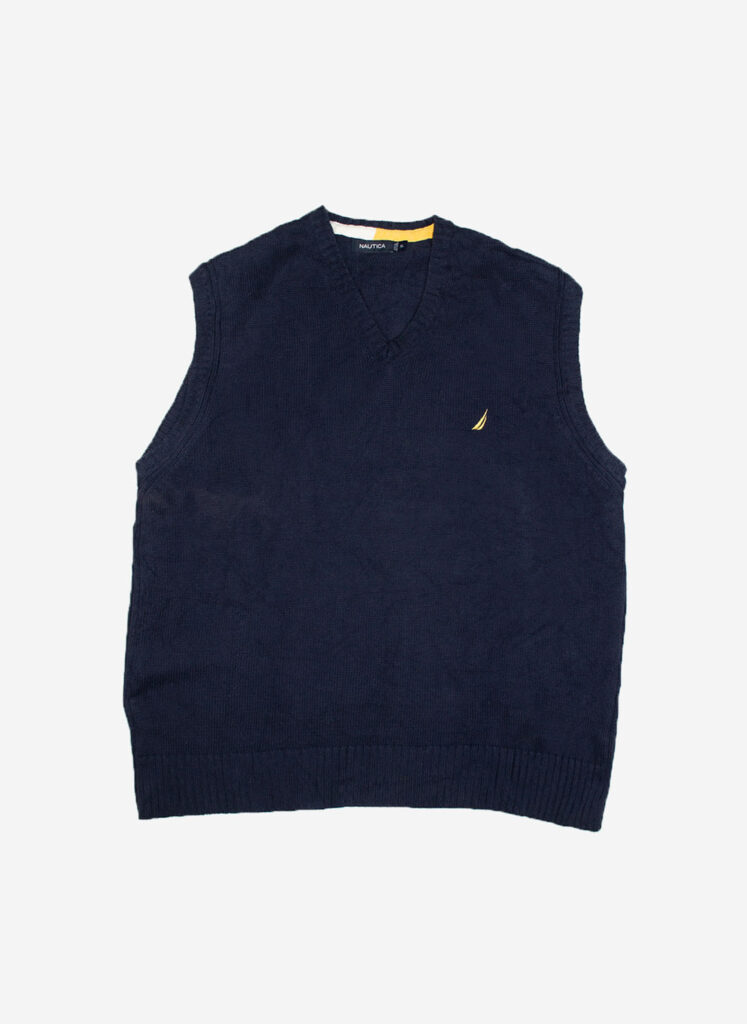 NAUTICA KNIT VEST NAVY