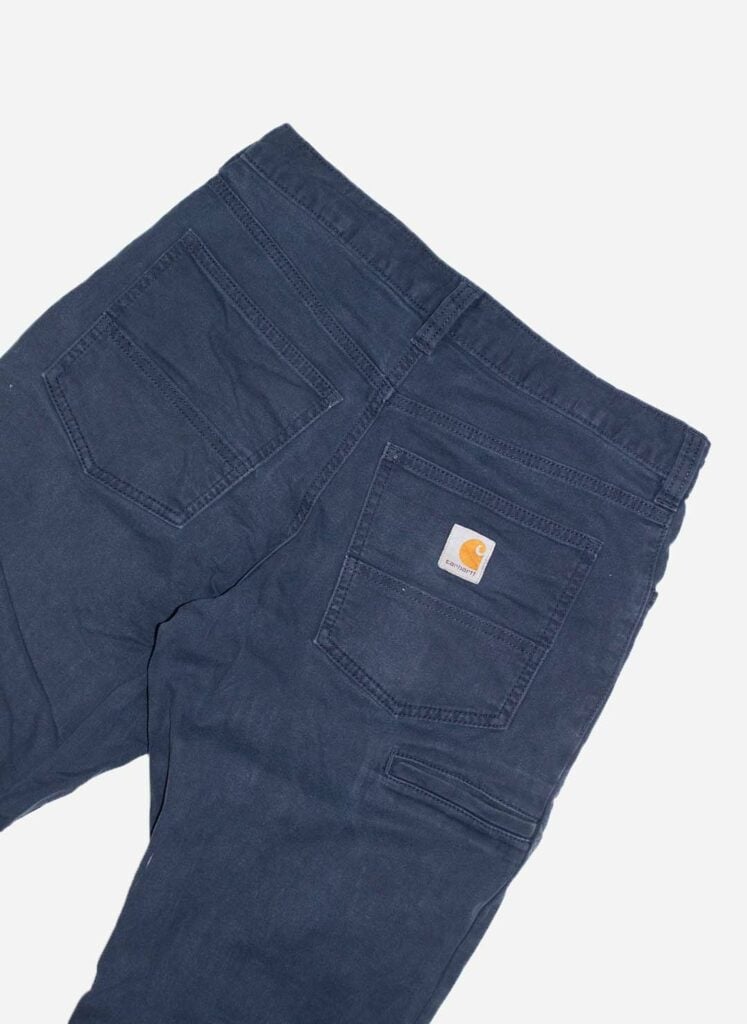 CARHARTT WORKWEAR HOSE BLAU DISTRESSED