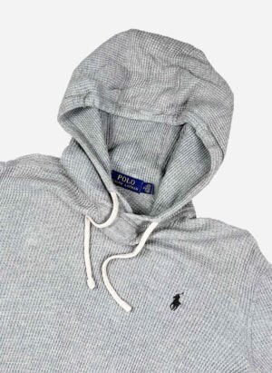 Polo Ralph Lauren slim fit Waffle Hoodie grau