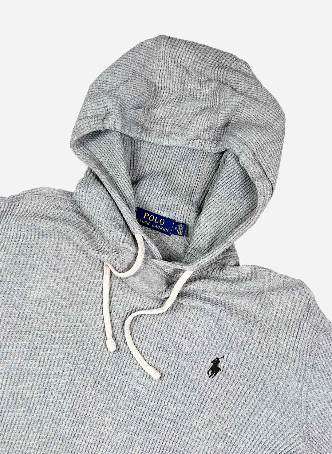 Polo Ralph Lauren slim fit Waffle Hoodie grau – Bild 2