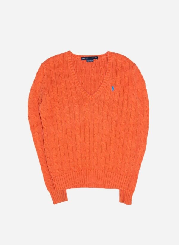 VINTAGE RALPH LAUREN SPORT KNITSWEATER ORANGE