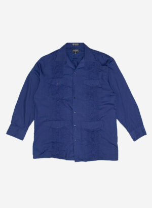 VINTAGE HEMD CUBAN STYLE DUNKELBLAU