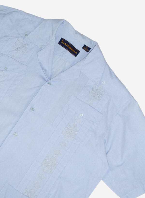 VINTAGE HEMD CUBAN STYLE HELLBLAU – Bild 3