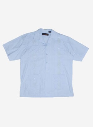 VINTAGE HEMD CUBAN STYLE HELLBLAU