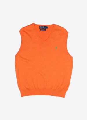 VINTAGE POLO RALPH LAUREN VEST ORANGE