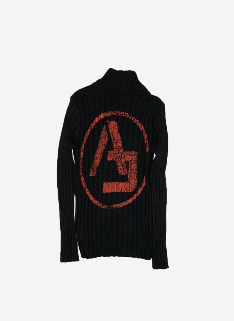 Armani Woll Half-Zip schwarz