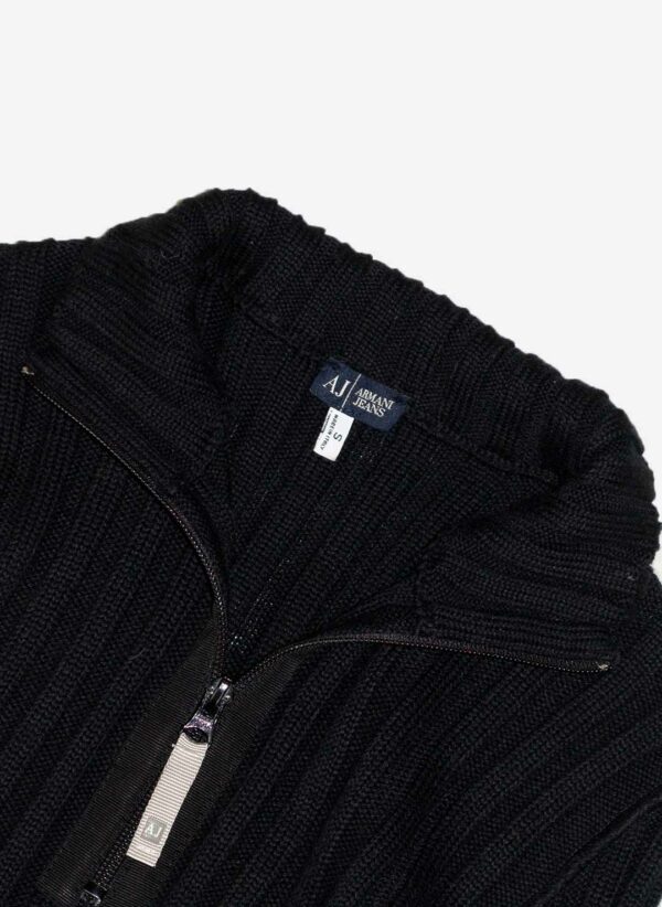 ARMANI WOLL HALF-ZIP SCHWARZ – Bild 3
