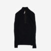ARMANI WOLL HALF-ZIP SCHWARZ