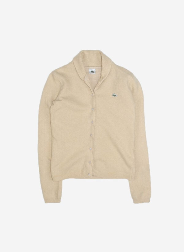 VINTAGE LACOSTE WOMEN'S CARDIGAN CREME