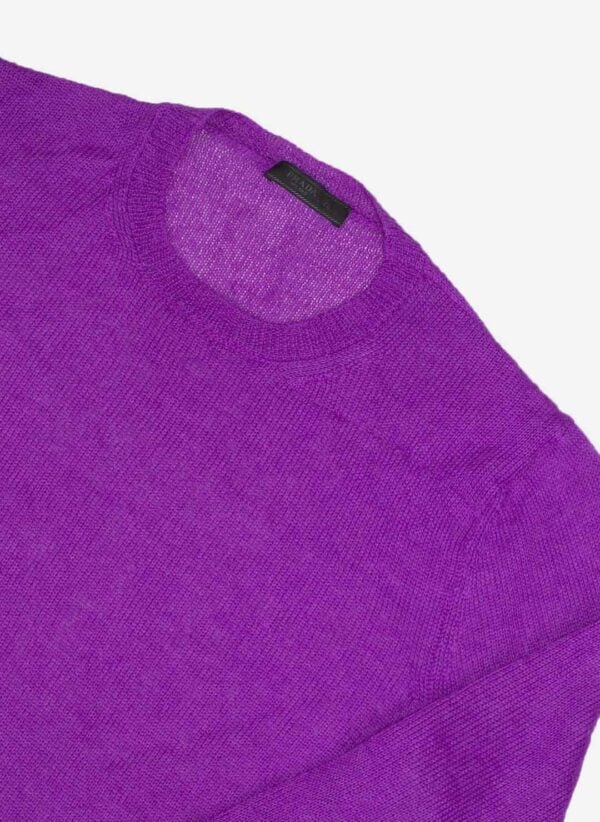 VINTAGE PRADA TRANSPARENT KNITSWEATER VIOLETT – Bild 3