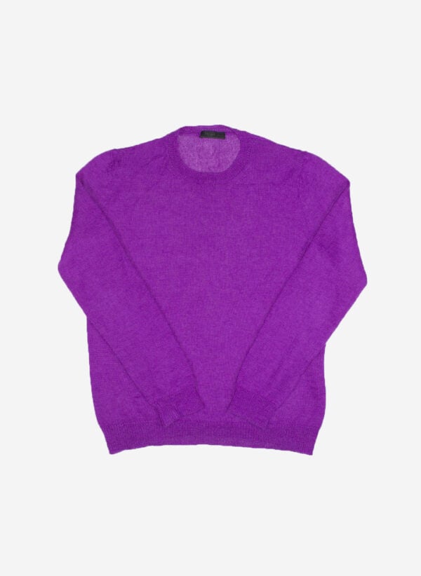 VINTAGE PRADA TRANSPARENT KNITSWEATER VIOLETT