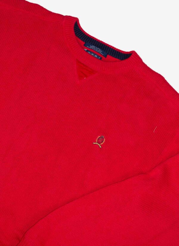 VINTAGE TOMMY HILFIGER KNITSWEATER ROT – Bild 2