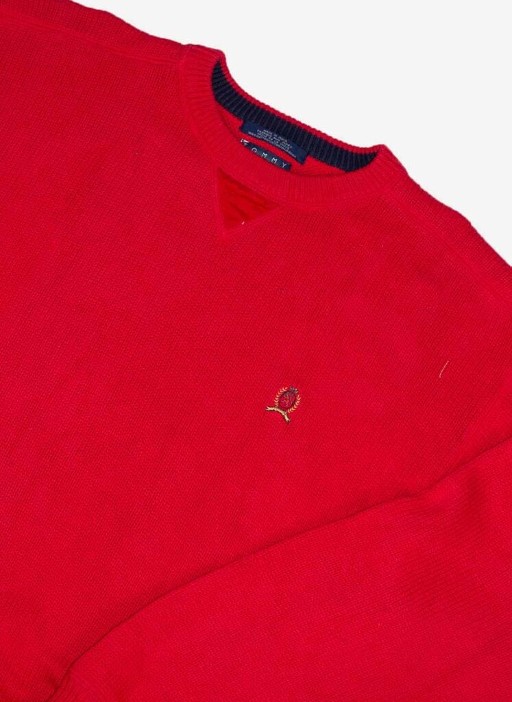 VINTAGE TOMMY HILFIGER KNITSWEATER ROT