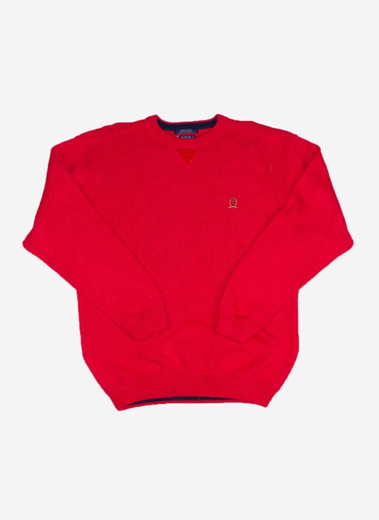 VINTAGE TOMMY HILFIGER KNITSWEATER ROT