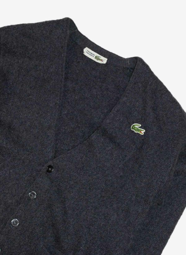 VINTAGE 60s CHEMISE LACOSTE CARDIGAN GRAU – Bild 3