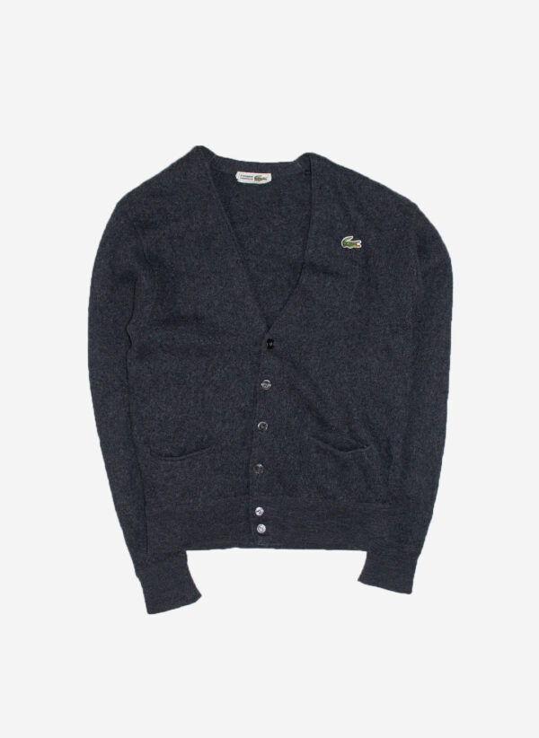 VINTAGE 60s CHEMISE LACOSTE CARDIGAN GRAU