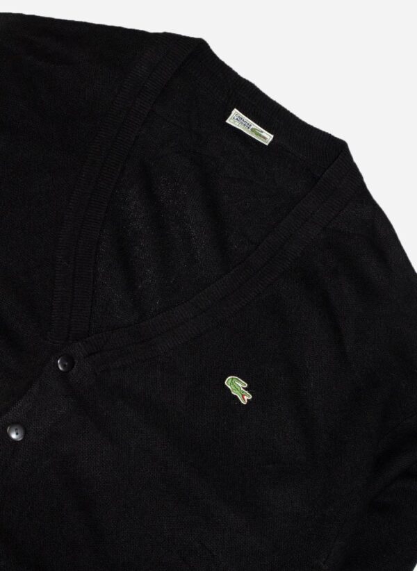 VINTAGE CHEMISE LACOSTE CARDIGAN SCHWARZ – Bild 3