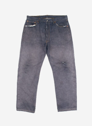 VINTAGE LEVI’S 501 JEANS GRAUBLAU DISTRESSED