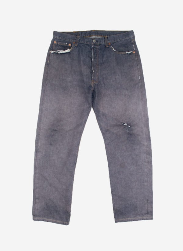 VINTAGE LEVI'S 501 JEANS GRAUBLAU DISTRESSED – Bild 2