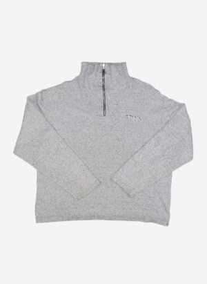 VINTAGE MISSONI HALF-ZIP GRAU