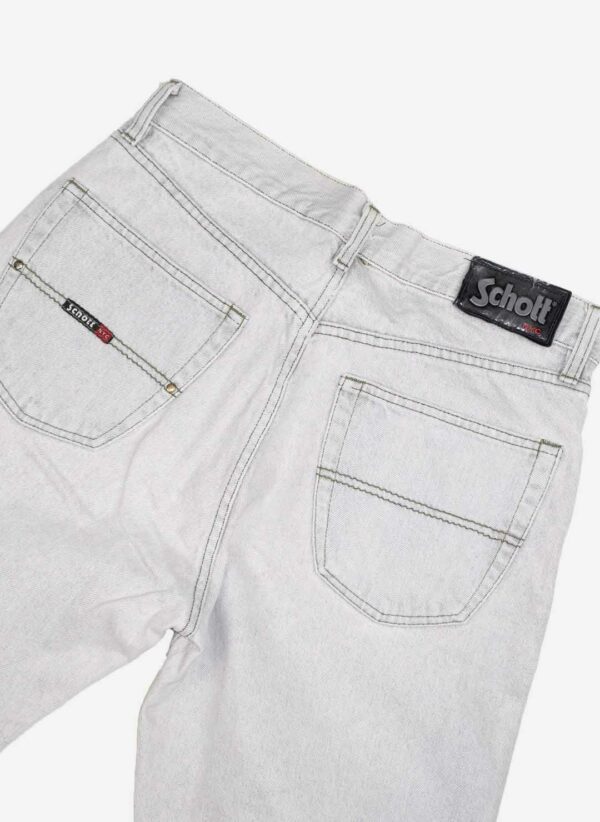 VINTAGE SCHOTT N.Y.C. JEANS HELLGRAU – Bild 3