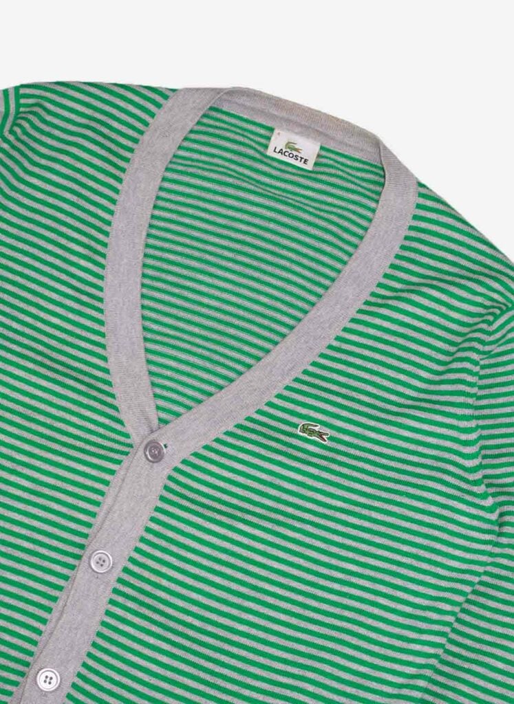 LACOSTE CARDIGAN STRIPED