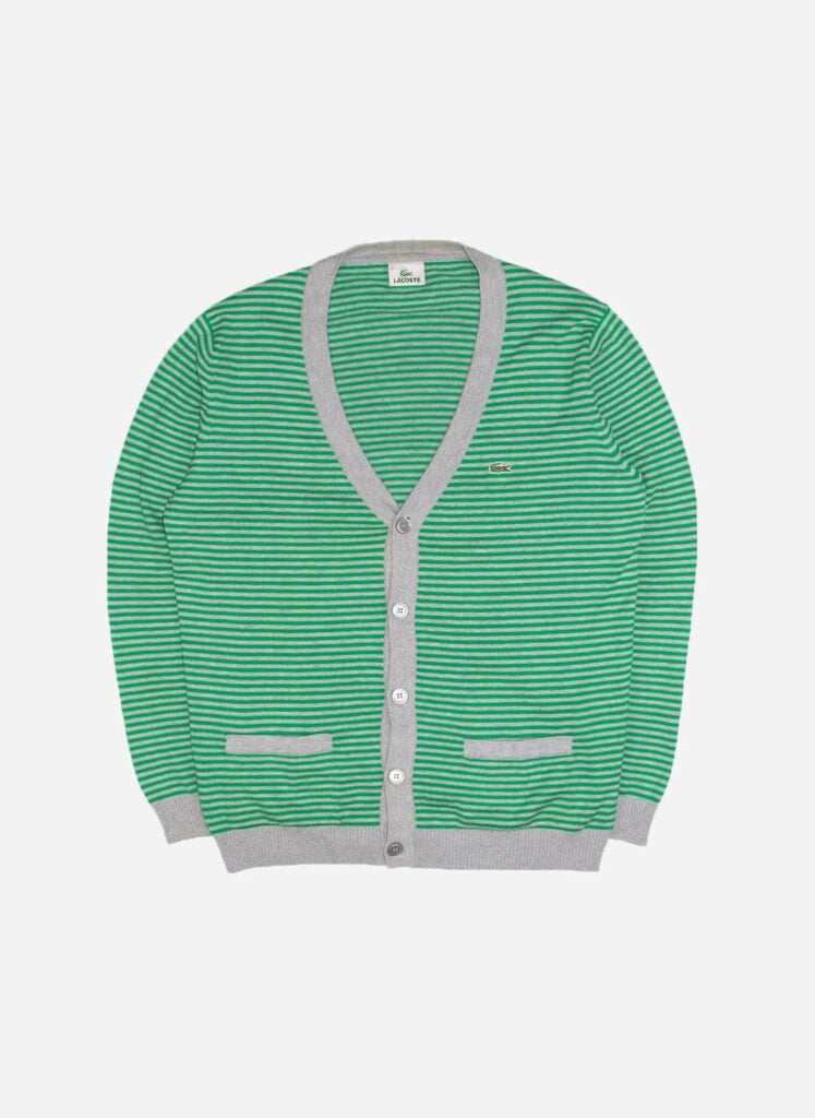 LACOSTE CARDIGAN STRIPED