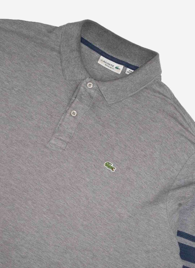 LACOSTE POLO LONGSLEEVE GRAU