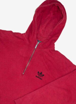 VINTAGE 80s ADIDAS HALF-ZIP HOODIE
