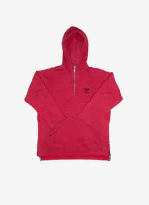 VINTAGE 80s ADIDAS HALF-ZIP HOODIE