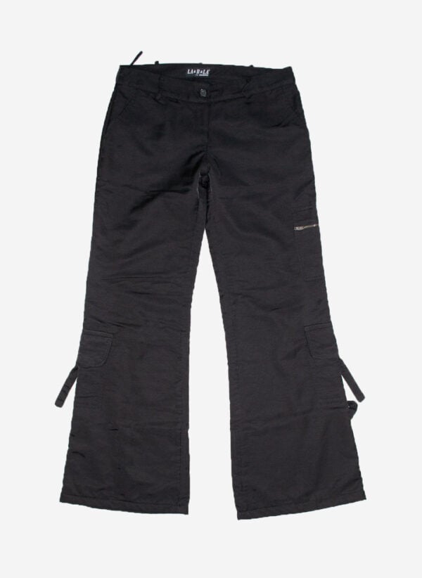 VINTAGE FANCY FLARED PANTS SCHWARZ – Bild 2
