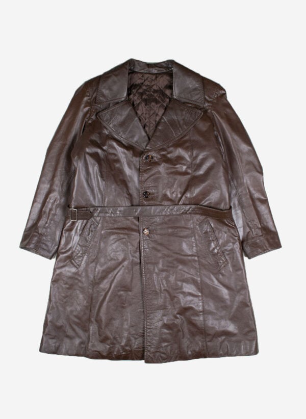VINTAGE WOMEN'S LEDERMANTEL BRAUN