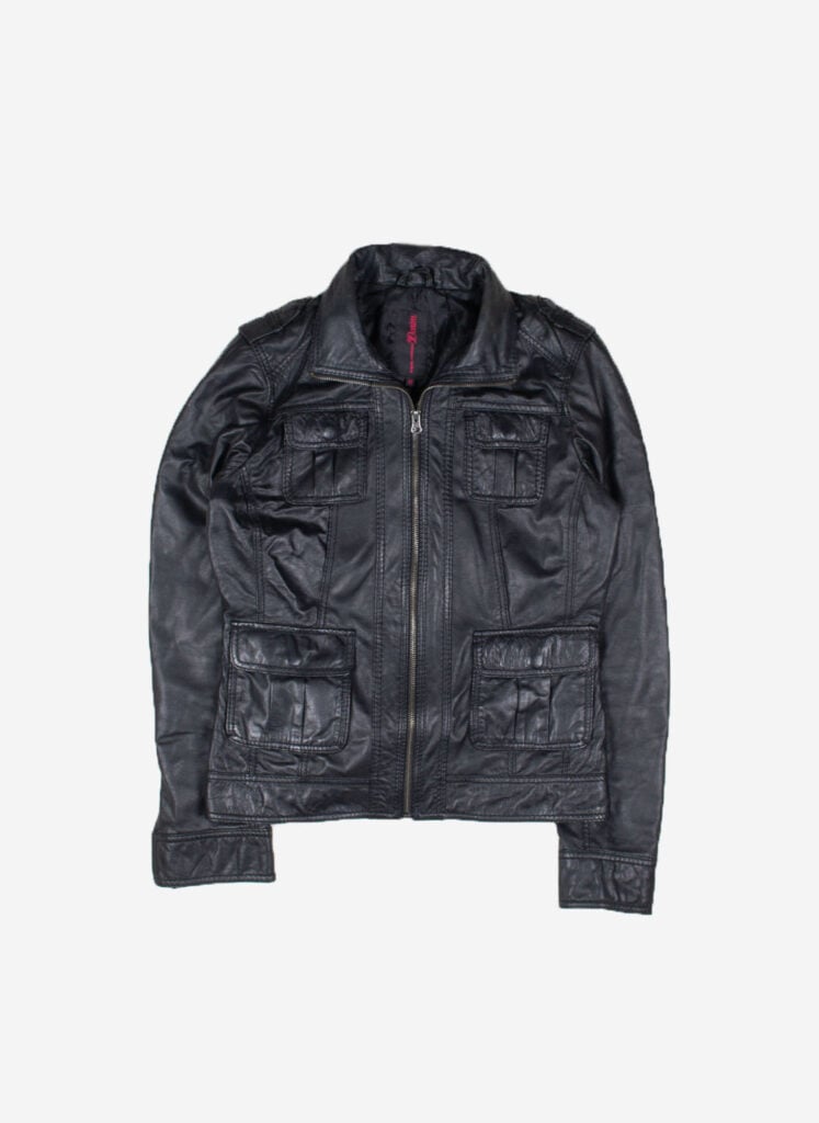 TOM TAILOR WOMEN'S LEDERJACKE SCHWARZ