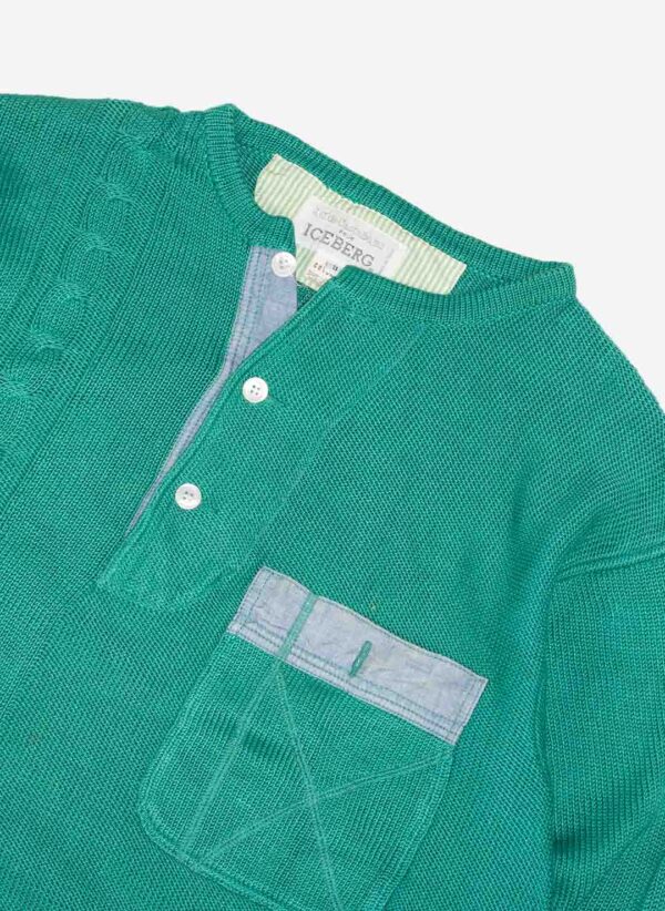 VINTAGE 80s ICEBERG KNITSWEATER GRÜN – Bild 2