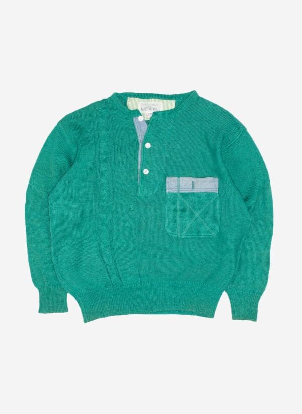 VINTAGE 80s ICEBERG KNITSWEATER GRÜN