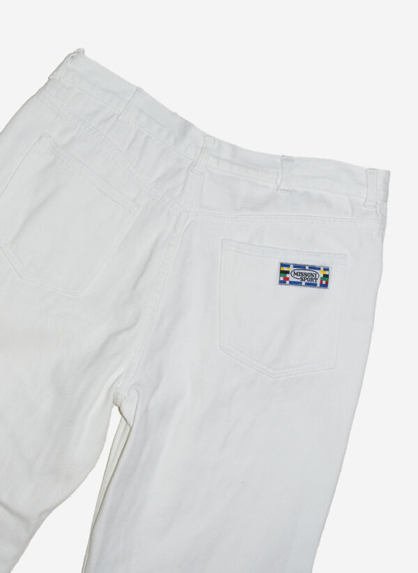 VINTAGE 90s MISSONI JEANS WEISS – Bild 3