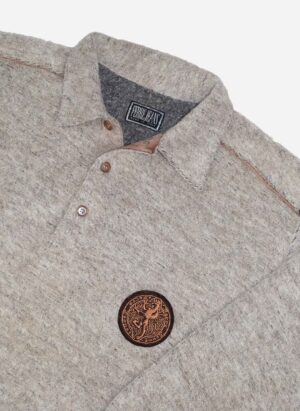 Vintage Ferre Jeans Wollpullover hellgrau
