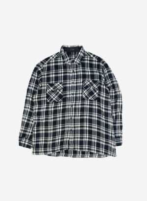 VINTAGE FLANELL SCHWARZ WEISS