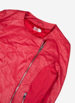 VINTAGE KING KONG LEDERJACKE ROT