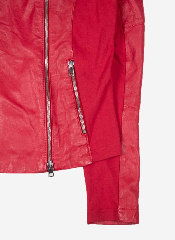 VINTAGE KING KONG LEDERJACKE ROT – Bild 4