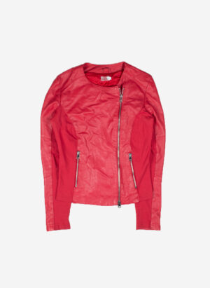 VINTAGE KING KONG LEDERJACKE ROT