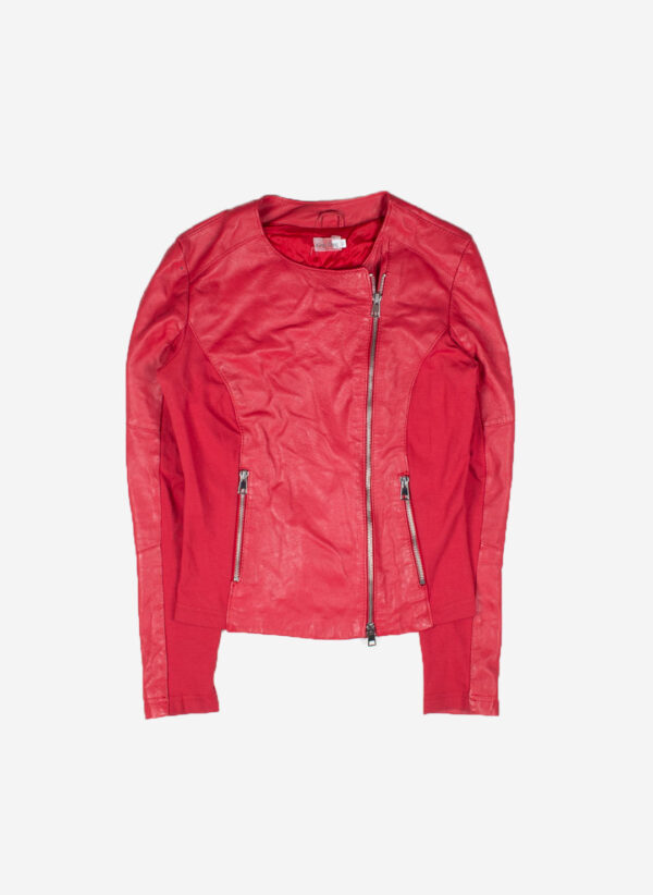 VINTAGE KING KONG LEDERJACKE ROT