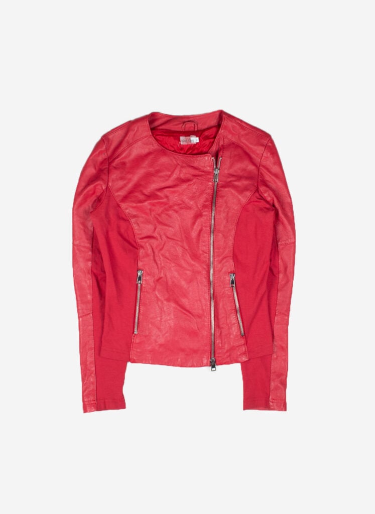 VINTAGE KING KONG LEDERJACKE ROT