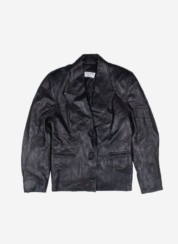 VINTAGE LEDERJACKE WOMEN'S SCHWARZ