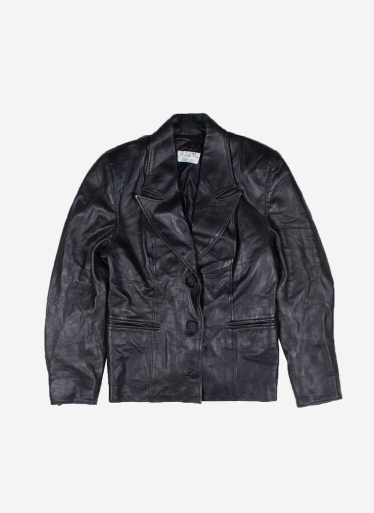 VINTAGE LEDERJACKE WOMEN'S SCHWARZ