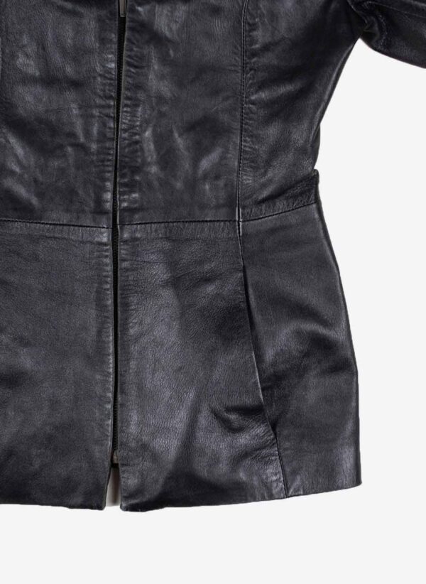 Vintage Lederjacke women's schwarz – Bild 4