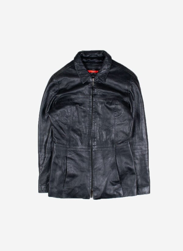Vintage Lederjacke women's schwarz